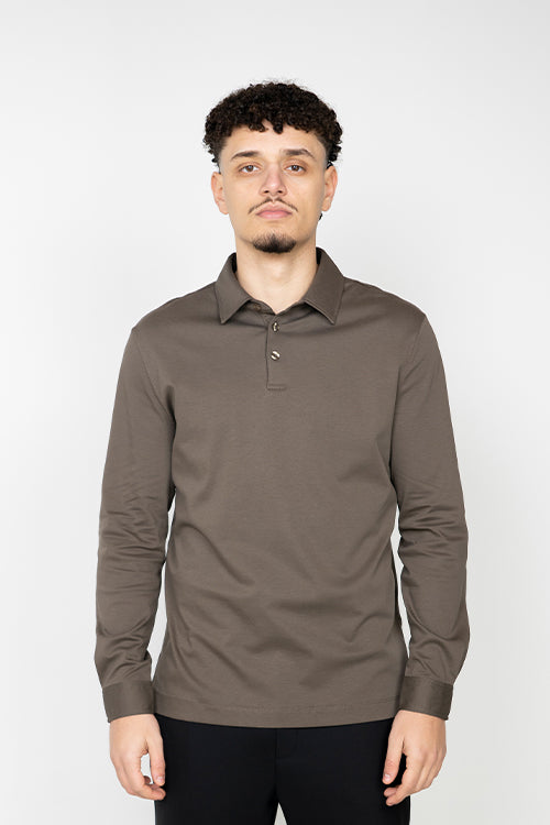 Amber Dusk Long Sleeve Polo
