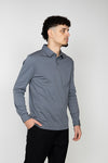Stone Blue Long Sleeve Polo