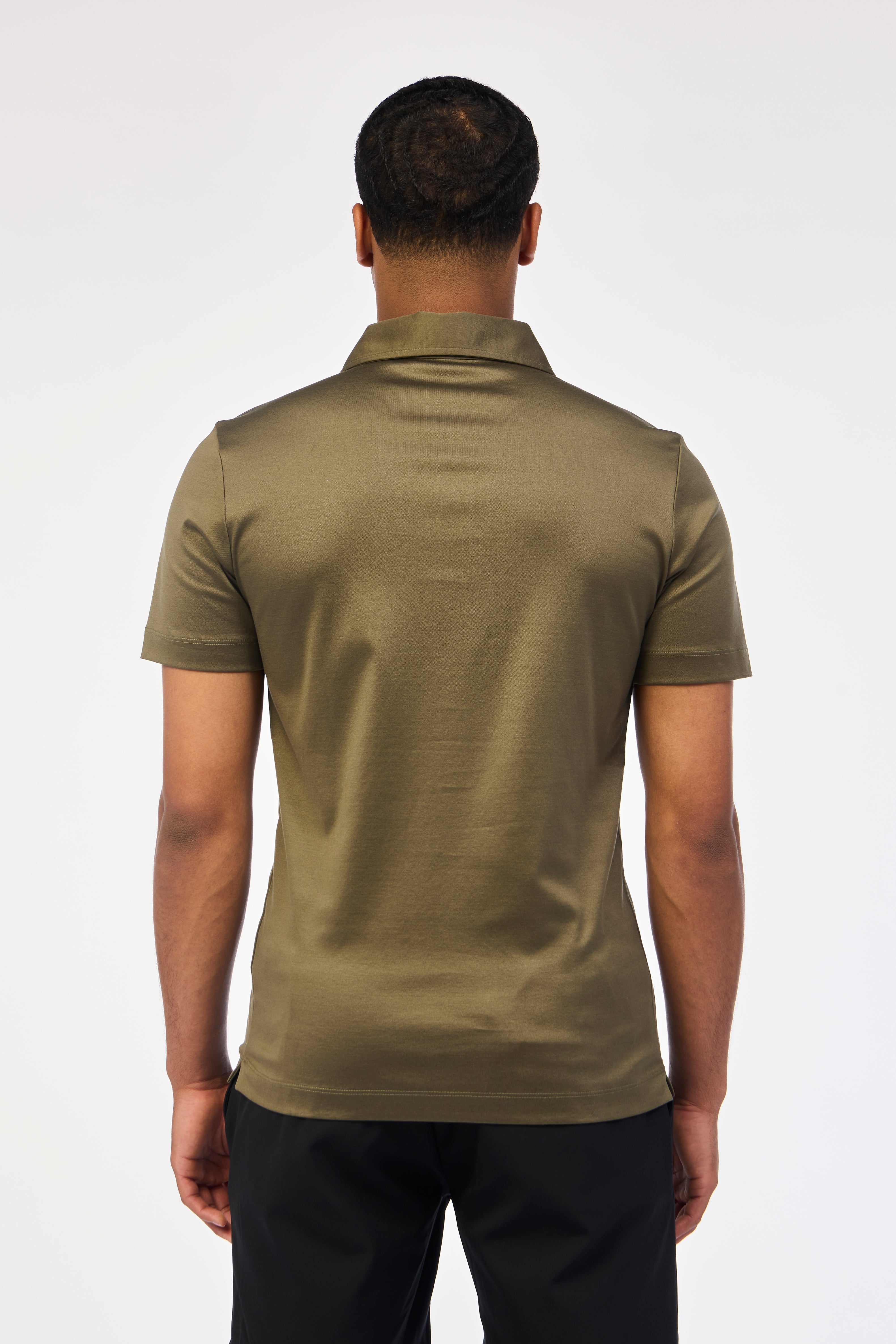 Olive Silk Polo